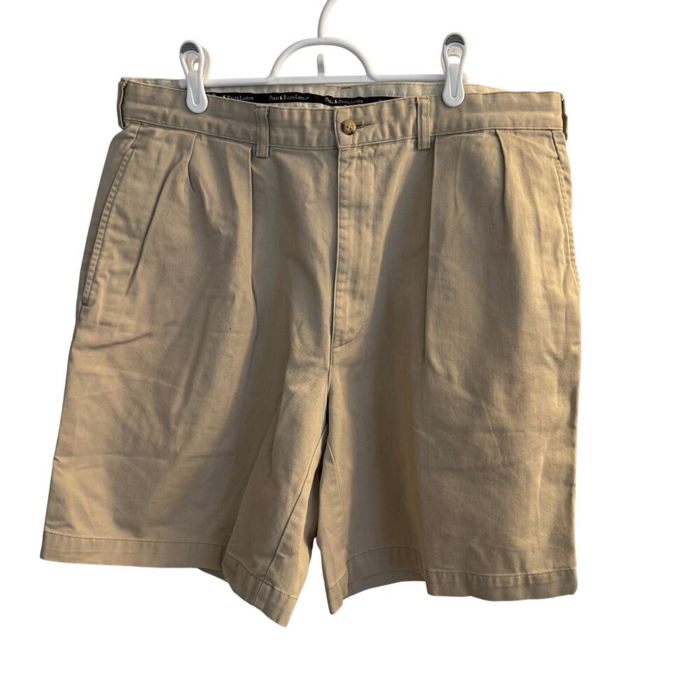 Polo Ralph Lauren Shorts‎ Men's 35 Tan Pleated Front Pockets